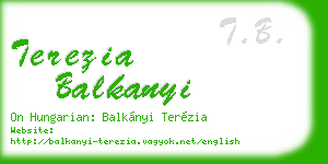 terezia balkanyi business card